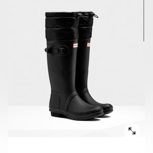 💯 Original Hunter Tall Quilted Cuff Wellington Boots